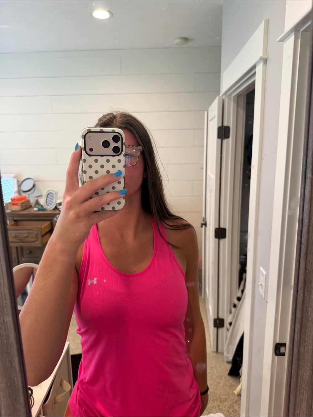 Under Armour Neon Pink Performance Racerback Tank!! Size M!